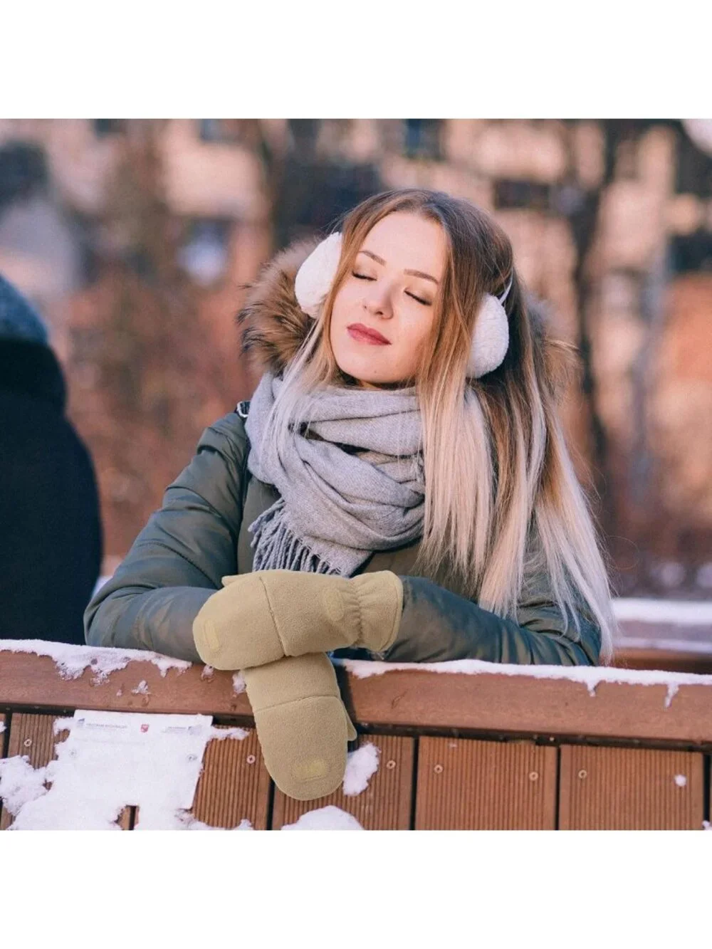Cozy Fingerless Convertible Mittens for Women & Men - Warm Winter Gloves
